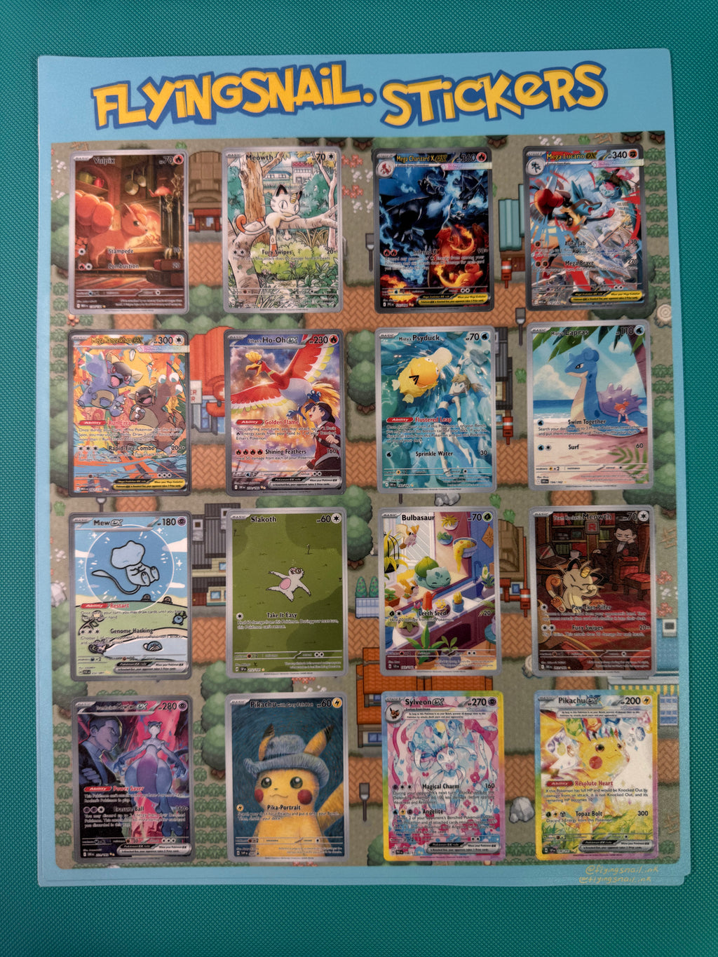 Pokemon Sticker Sheet Lg