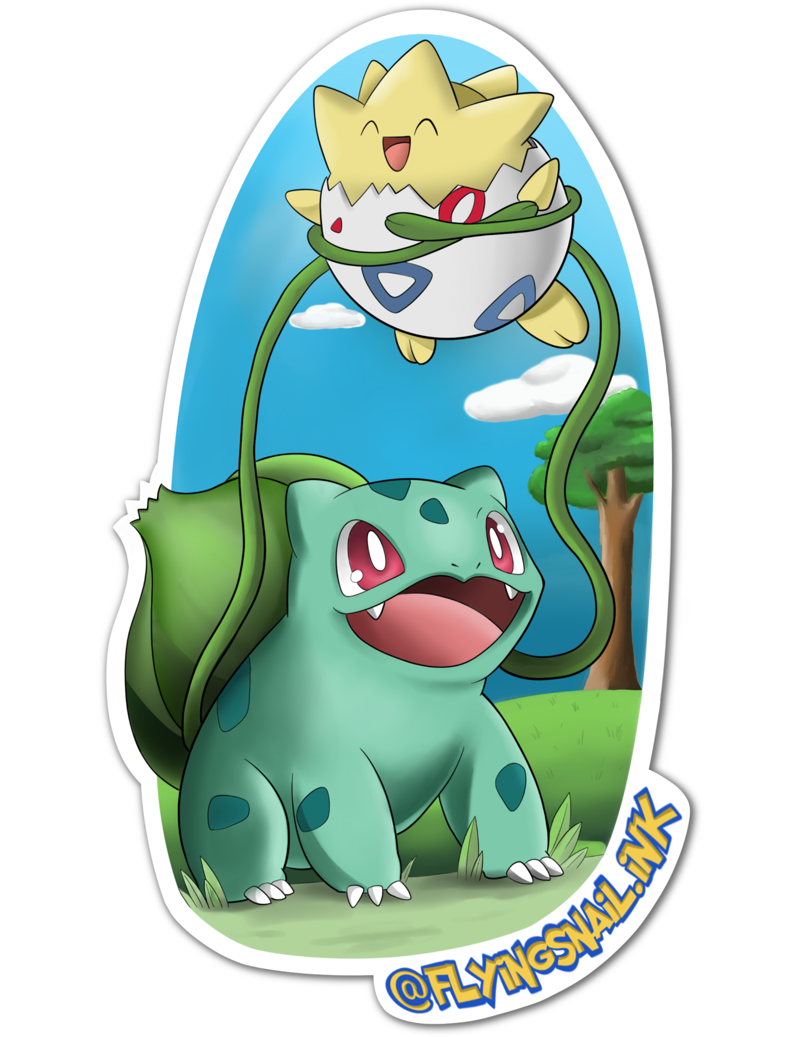 Bulbasaur x Togepi Sticker
